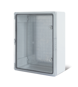 Корпус пластиковый ЩМПп с прозрачной дверцей и монтажной панелью 400х300х170мм, АБС, УХЛ1, IP65 REXANT