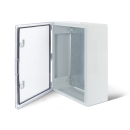 Корпус пластиковый ЩМПп с прозрачной дверцей и монтажной панелью 400х300х170мм, АБС, УХЛ1, IP65 REXANT (11-0412) 