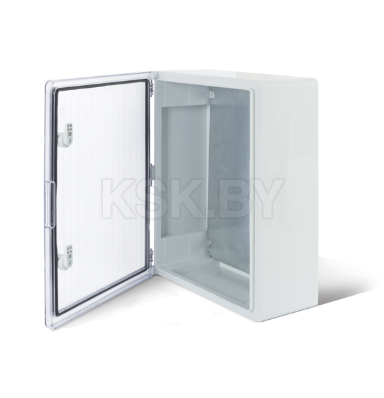 Корпус пластиковый ЩМПп с прозрачной дверцей и монтажной панелью 400х300х170мм, АБС, УХЛ1, IP65 REXANT (11-0412) 