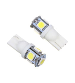 Лампа светодиодная T10, 1,5W (5SMD-5050),12В,белый, 2 шт., блистер, NG 