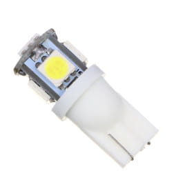 Лампа светодиодная T10, 1,5W (5SMD-5050),12В,белый, 2 шт., блистер, NG 