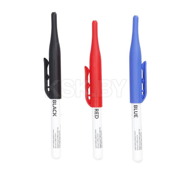 Набор маркеров для глубоких отверстий чёрный, красный, синий FASTER TOOLS (3шт.) (FT354-32) 