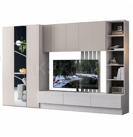 Гостиная ЦРК.ЛЗ.01 Лиза-1 Анкор Белый/Сатин (ЦРК.ЛЗ.01) 