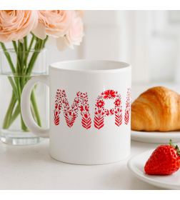 Кружка стеклокерамика 300 мл "мама" цветы, ард-1208/DPP т/у-29