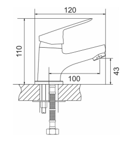 Смеситель для умывальника GOTA ROCIO Leone G051010