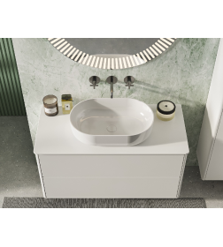 Умывальник Belux Турин 560 овал Белый матовый