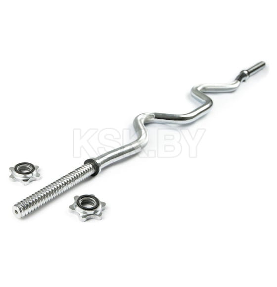 Гриф для штанги Atlas Sport EZ-образный L1200 D25 (замки гайки)