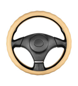 Оплетка кожаная с перфорацией M (37-39 см) SKYWAY Base Gorilla-3 Бежевая