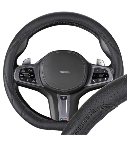 Оплетка D-тип экокожа M (37-39 см) SKYWAY Design Drift-6 Черная