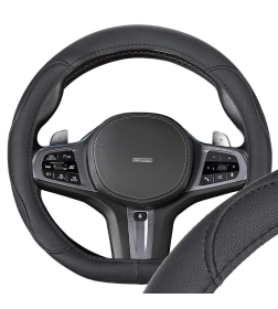 Оплетка D-тип экокожа M (37-39 см) SKYWAY Design Drift-4 Черная