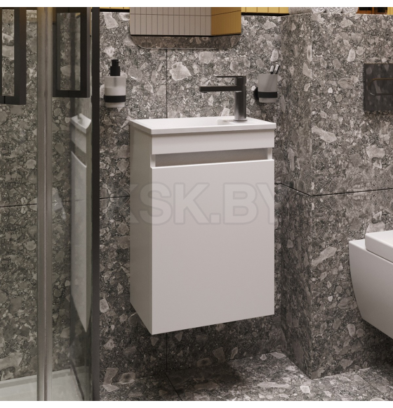 Тумба под умывальник Belux Чикаго НП 40 Белый глянцевый 