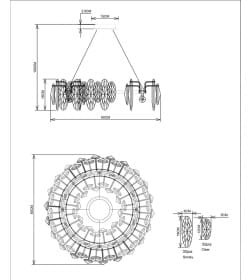Люстра подвесная Divinare OPHELIA 7203/17 LM-8