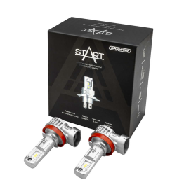 Автолампа диод H11 PGJ19-2 12V 40W 5000Лм SKYWAY компакт START 6000К Белая коробка комп.2шт