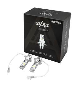 Автолампа диод H3 PK22s  12V  40W 5000Лм SKYWAY компакт START 6000К (упак. 2шт)