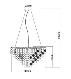 Люстра подвесная Arte Lamp PIPIRIMA A4100LM-12CC
