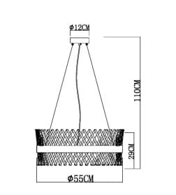 Люстра подвесная Arte Lamp ACAPULCO A1073LM-12PB