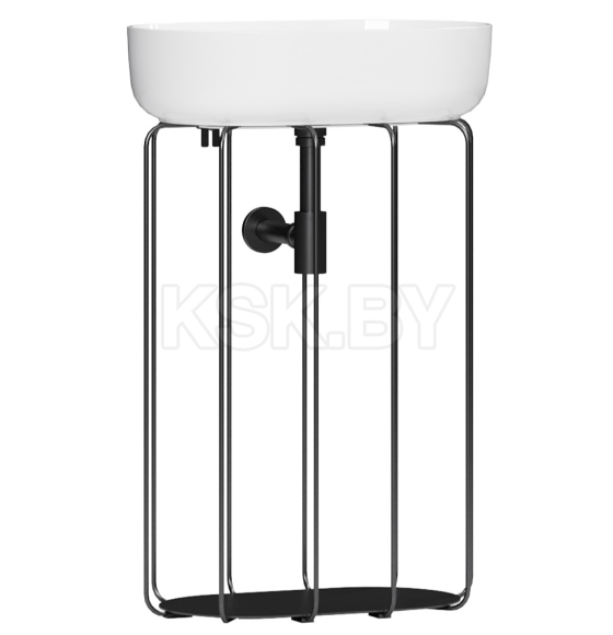 Тумба под умывальник Belux Тристан Турин-560, Чёрный матовый