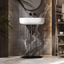 Тумба под умывальник Belux Тристан Турин-560, Чёрный матовый