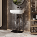 Тумба под умывальник Belux Тристан Турин-560, Чёрный матовый