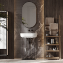 Тумба под умывальник Belux Тристан Турин-560, Чёрный матовый