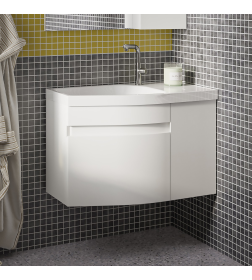 Тумба под умывальник Belux Токио НП 80-01 Белый глянцевый , левый