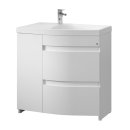 Тумба под умывальник Belux Токио Н 80-02 Белый глянцевый 