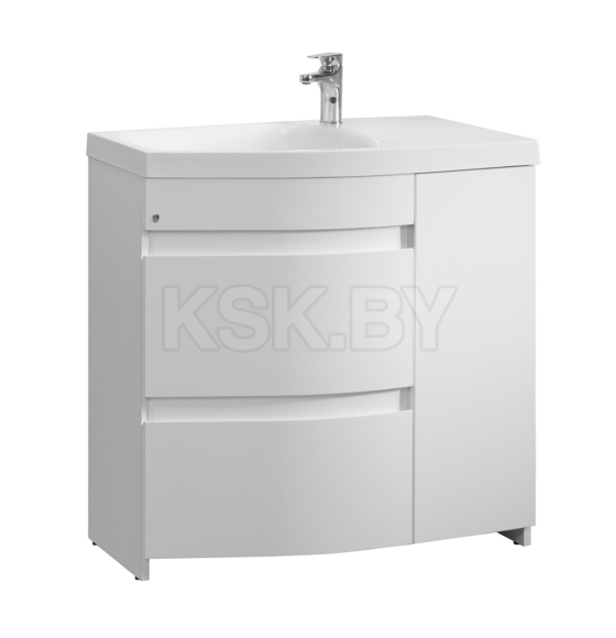 Тумба под умывальник Belux Токио Н 80-02 Белый глянцевый , левый