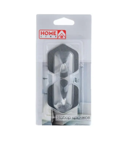 Набор крючков металлических на скотче 2 шт. 4,5*4,9 см XY-0845-B