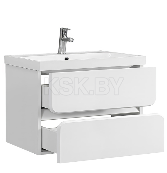 Тумба под умывальник Belux Бостон НП 80-02 Белый глянцевый