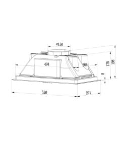 Вытяжка кухонная Weissgauff BOX 900 PB BL