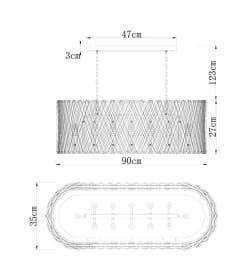 Люстра подвесная Divinare BIVARA 7567/18 SP-12