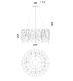 Люстра подвесная Divinare AMELIE 6002/01 SP-8