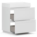 Тумба под умывальник Belux Базель Н 80-02 Белый матовый