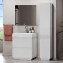 Тумба под умывальник Belux Базель Н 80-02 Белый матовый