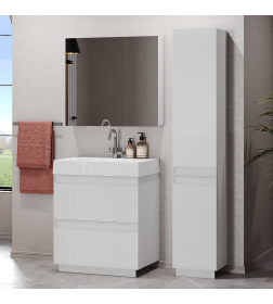 Тумба под умывальник Belux Базель Н 80-02 Белый матовый