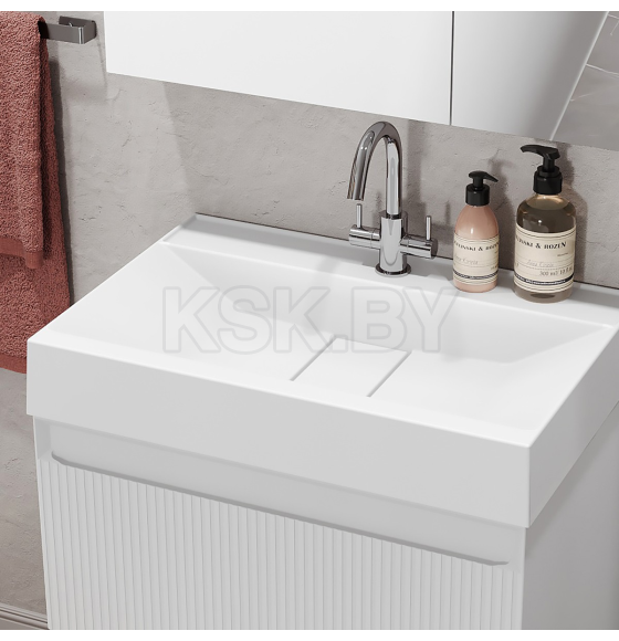 Тумба под умывальник Belux Базель Н 80-02 Белый матовый