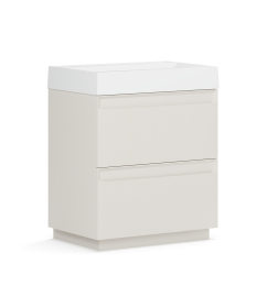 Тумба под умывальник Belux Базель Н 80-02 Светлый Миндаль матовый