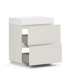 Тумба под умывальник Belux Базель Н 80-02 Светлый Миндаль матовый