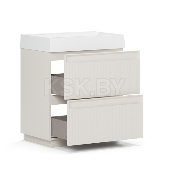 Тумба под умывальник Belux Базель Н 70-02 Светлый Миндаль матовый