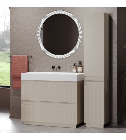 Тумба под умывальник Belux Базель Н 90-02 Светлый Миндаль матовый