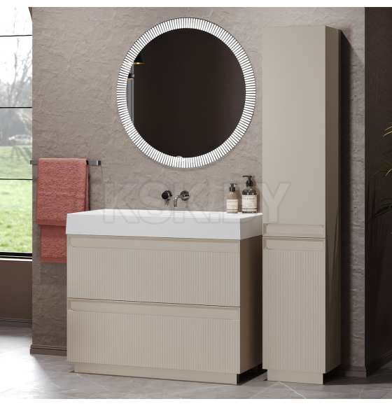 Тумба под умывальник Belux Базель Н 90-02 Светлый Миндаль матовый