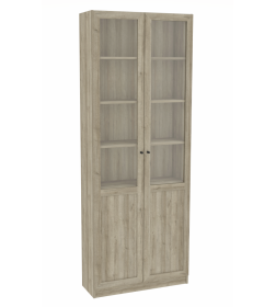 Шкаф для книг двухстворчатый, Дуб Серый Craft Харрис 32 (библиотека)
