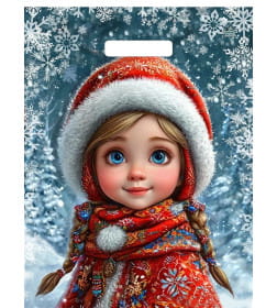 Пакет "Снегурушка" 40*31см, 00287936