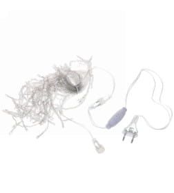 Гирлянда для дома "БАХРОМА" белый холодный, 3м 120 ламп LED прозрачный провод IP20