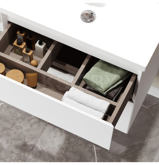 Тумба под умывальник Belux Киото Н 70-02 Белый глянцевый 