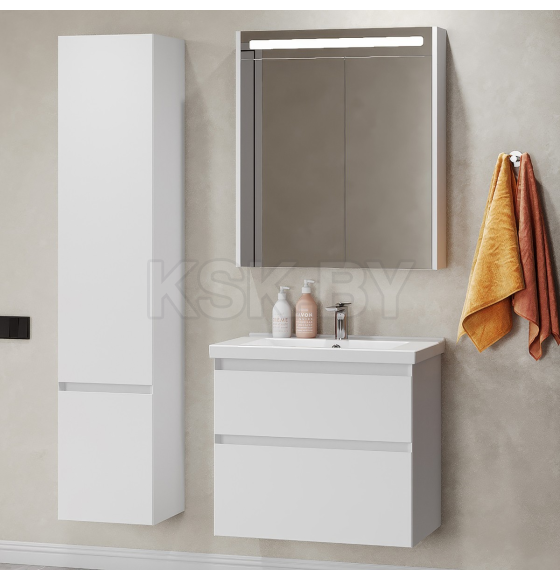 Тумба под умывальник Belux Киото НП 80-02 Белый глянцевый 