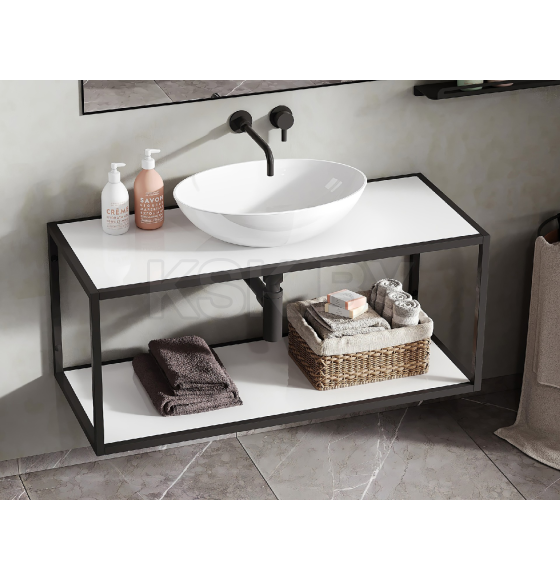 Тумба под умывальник Belux Аляска НП 100 Белый глянцевый