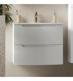 Тумба под умывальник Belux Ганновер НП 70-02 Белый глянцевый