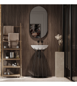 Тумба под умывальник Belux Изольда Дубай-480 Чёрный матовый