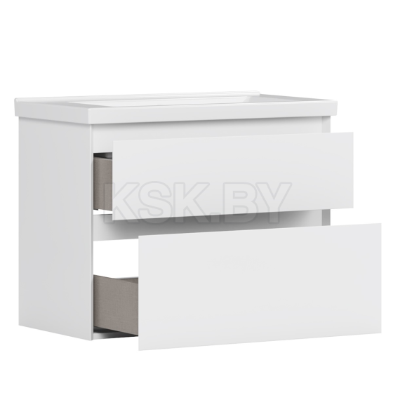 Тумба под умывальник Belux Киото НП 80-02 Белый глянцевый 